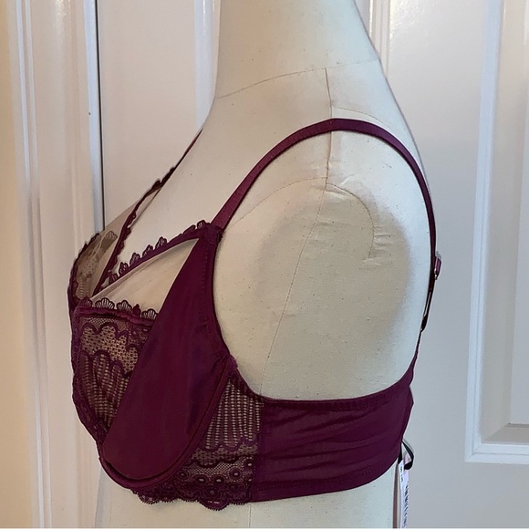 Playful Promises Felicity Hayward Bra 40DDD (F) Astrid Merlot Wine Underwire - Picture 4 of 9